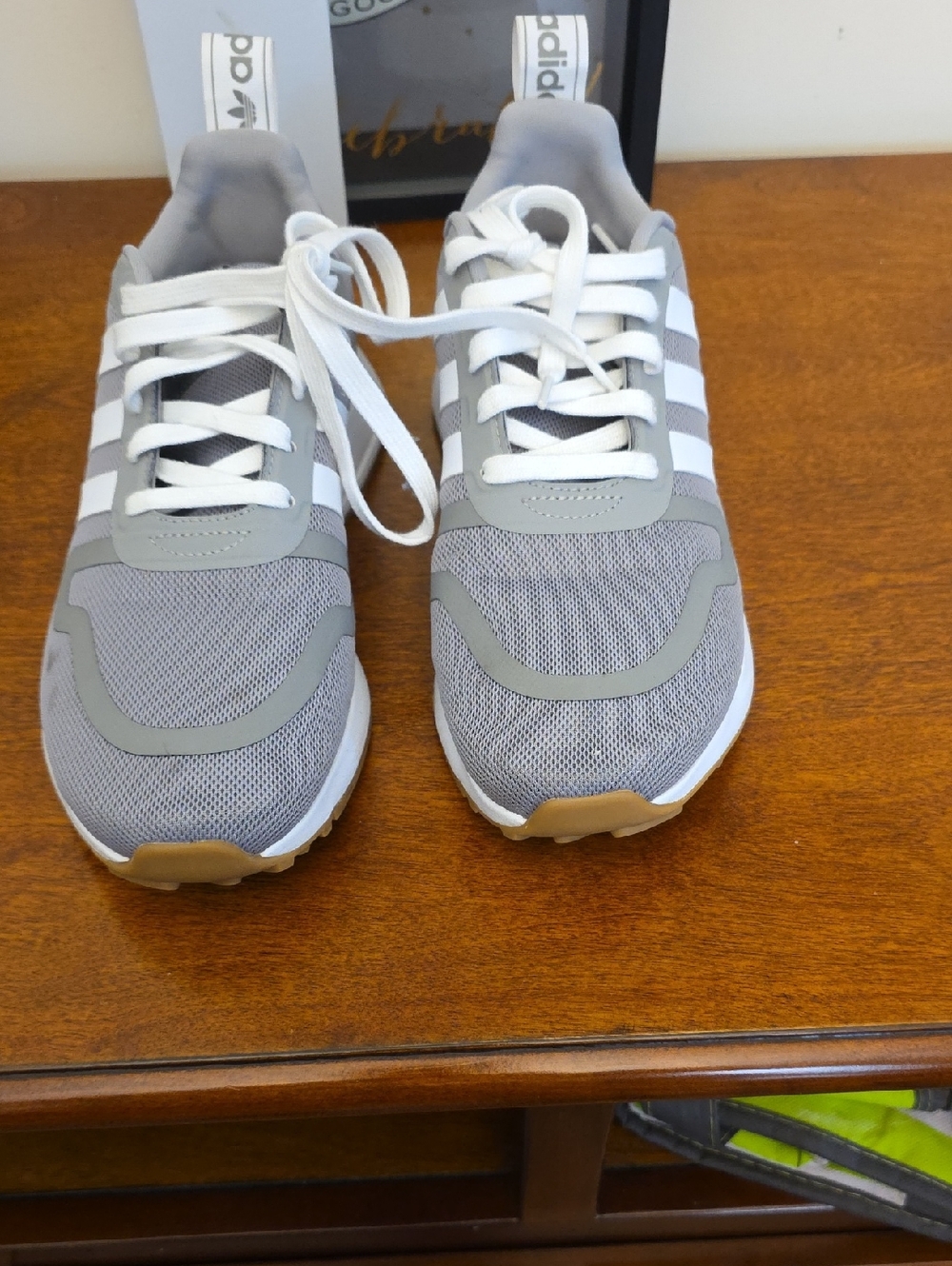 adidas Women Grey and White Athletic Sneakers